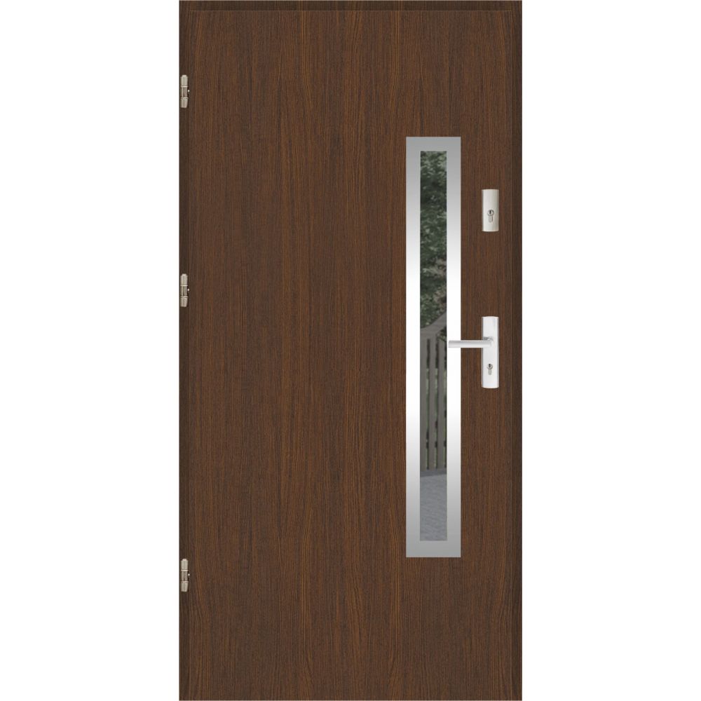 Drzwi wejściowe stalowe model PREMIUM PŁASKIE 76 INOX