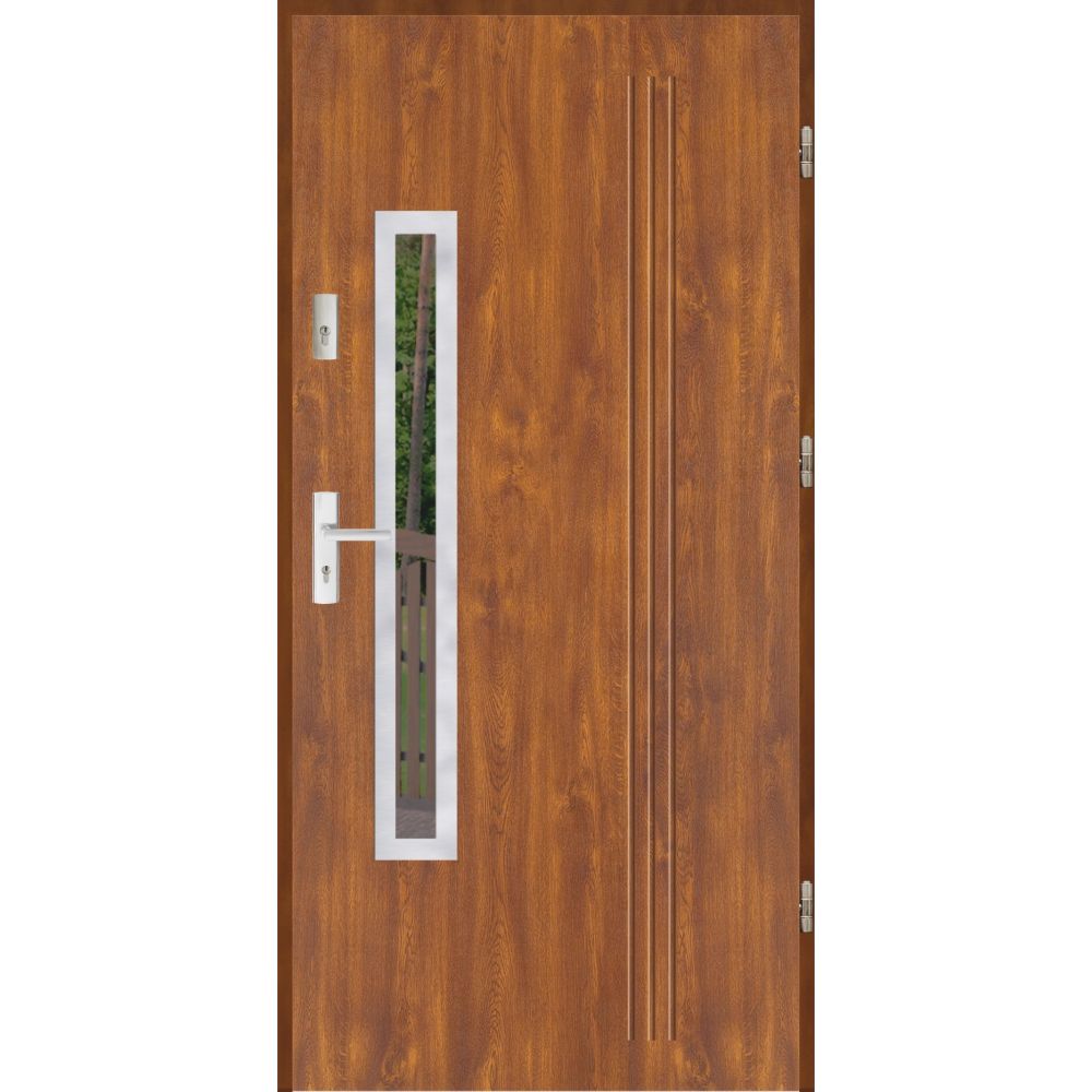 Drzwi wejściowe stalowe model PREMIUM GALA 78 INOX